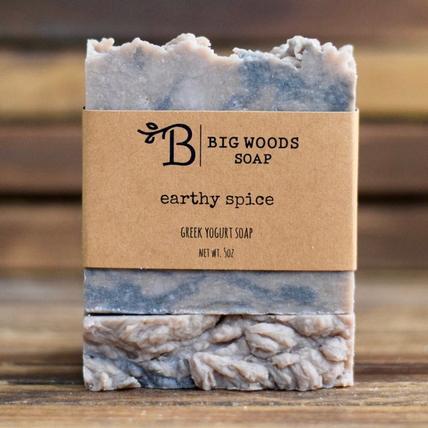 Earthy Spice - Greek Yogurt Soap - Patchouli Frankincense Cedar Clove Vetiver Essential Oil Blend