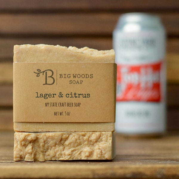 Beer Soap - Lager & Citrus - NY State Craft Beer  - Men's gift idea craft beer lover's gift idea