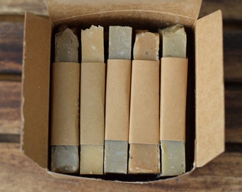 Apothecary Soap Sampler Set  - labeled mini soap bars boxed set