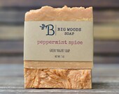 Peppermint Spice handcrafted soap- Large 5oz bar - Goat milk greek yogurt soap