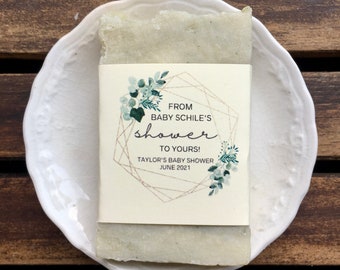 Bridal Shower Favors |  Baby Shower Soap Favors - BOHO shower favors - Ivy & eucalyptus - From my shower to yours - Free Shipping