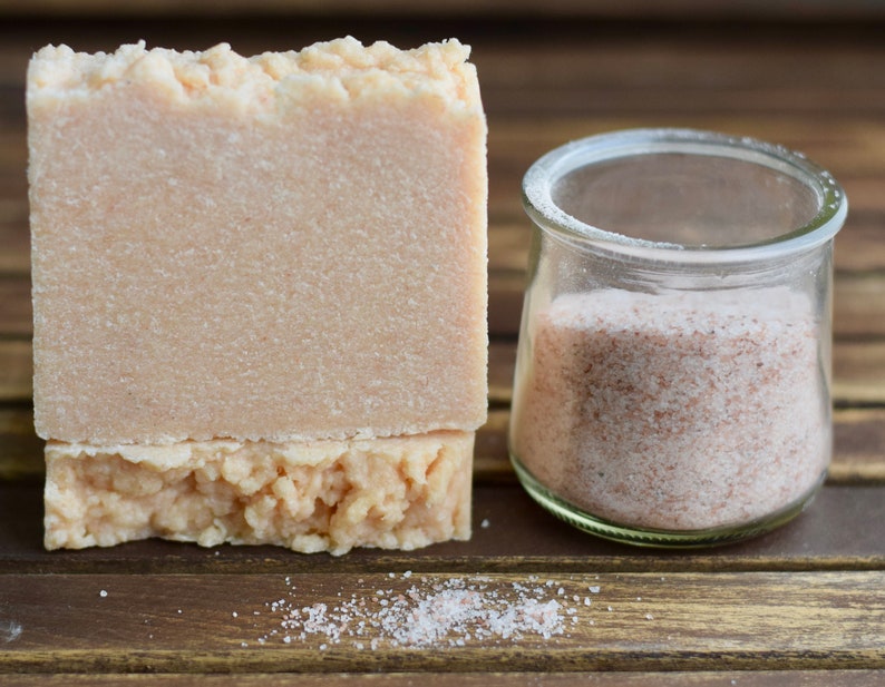 Himalayan Pink Salt Soap Bar - Grapefruit Cream - Essential Oil ...