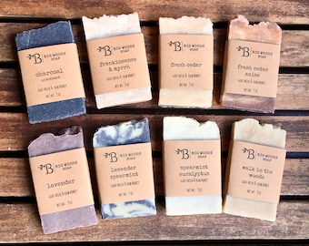 Men's Favorite Picks - Mini Soap Sampler Set - labeled mini soap bars