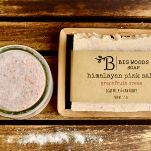 Himalayan Pink Salt Soap Bar - Grapefruit Cream - Essential Oil ...
