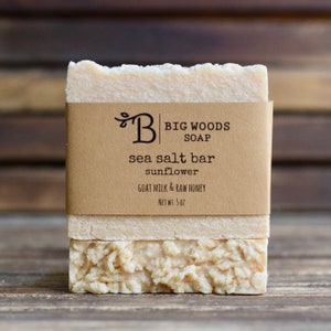 Sunflower - Sea Salt Soap Bar -  Essential Oil Handmade Soap