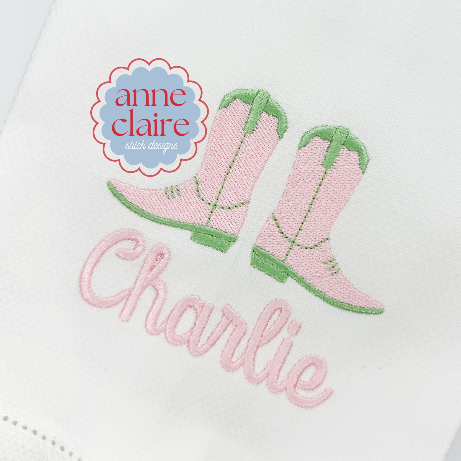 Simple Cowboy Boot Machine Embroidery Design