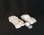 Vintage Lead Crystal Anna Hütte Bleikristall Collection of 3 Cars Made in W. Germany