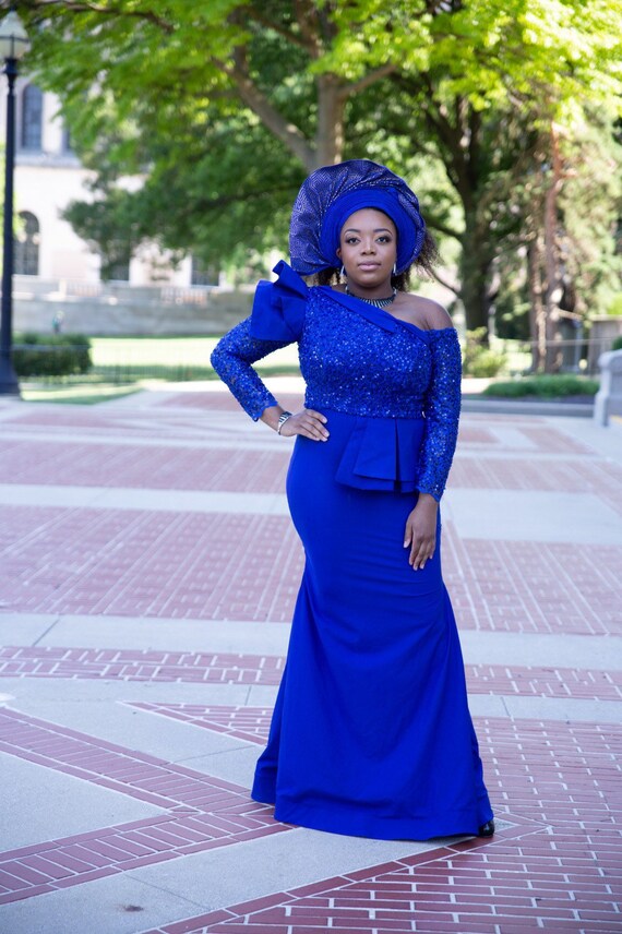 Beautiful Royal Blue Dress//Royal Blue Evening Dress//Royal | Etsy