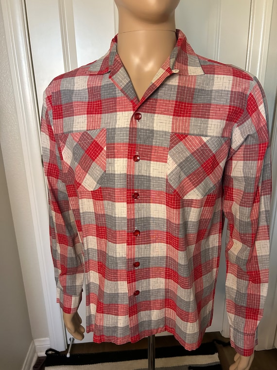 Vintage 1950’s Plaid Hillbilly Rockabilly Cross H… - image 1