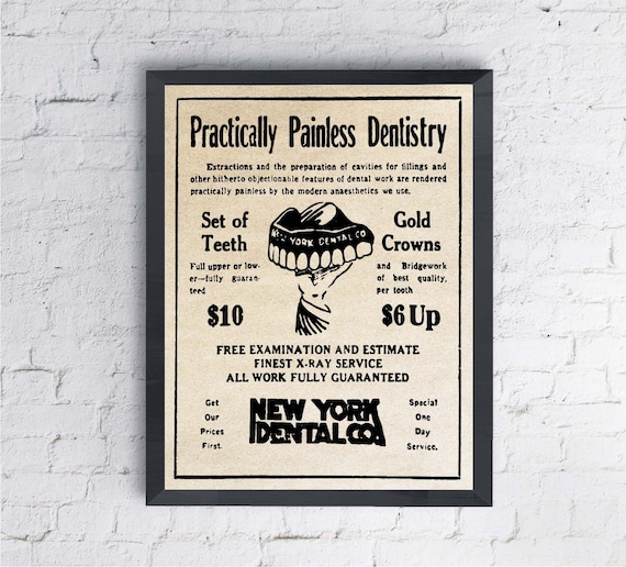 Dentist Digital Poster | 1920s | INSTANT DOWNLOAD | Dentist Print