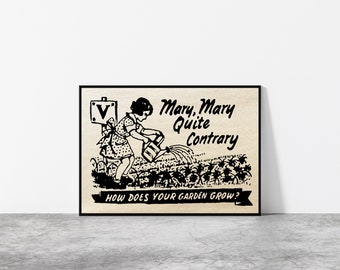 Vintage Victory Garden Poster | 1943 WWII Advertisement (Digital Download)