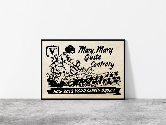 Vintage Victory Garden Poster | 1943 WWII Advertisement (Digital Download)