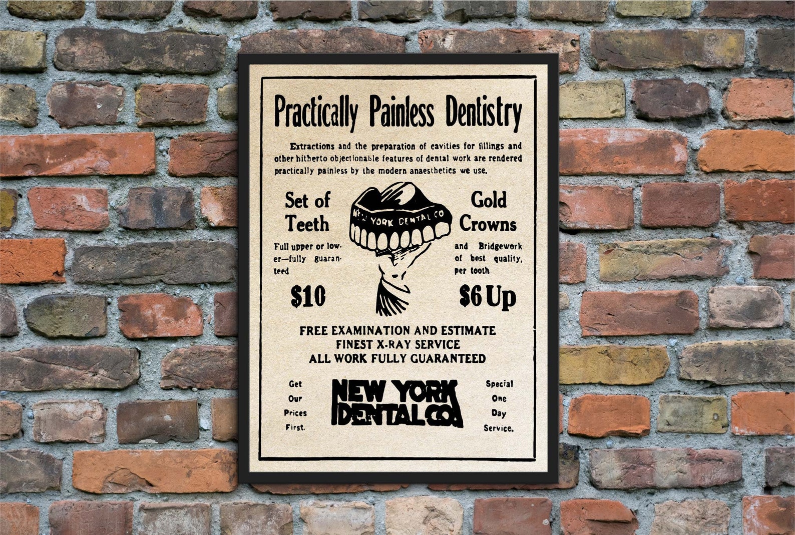 Vintage Dentistry Digital Poster 1920 INSTANT DOWNLOAD Etsy