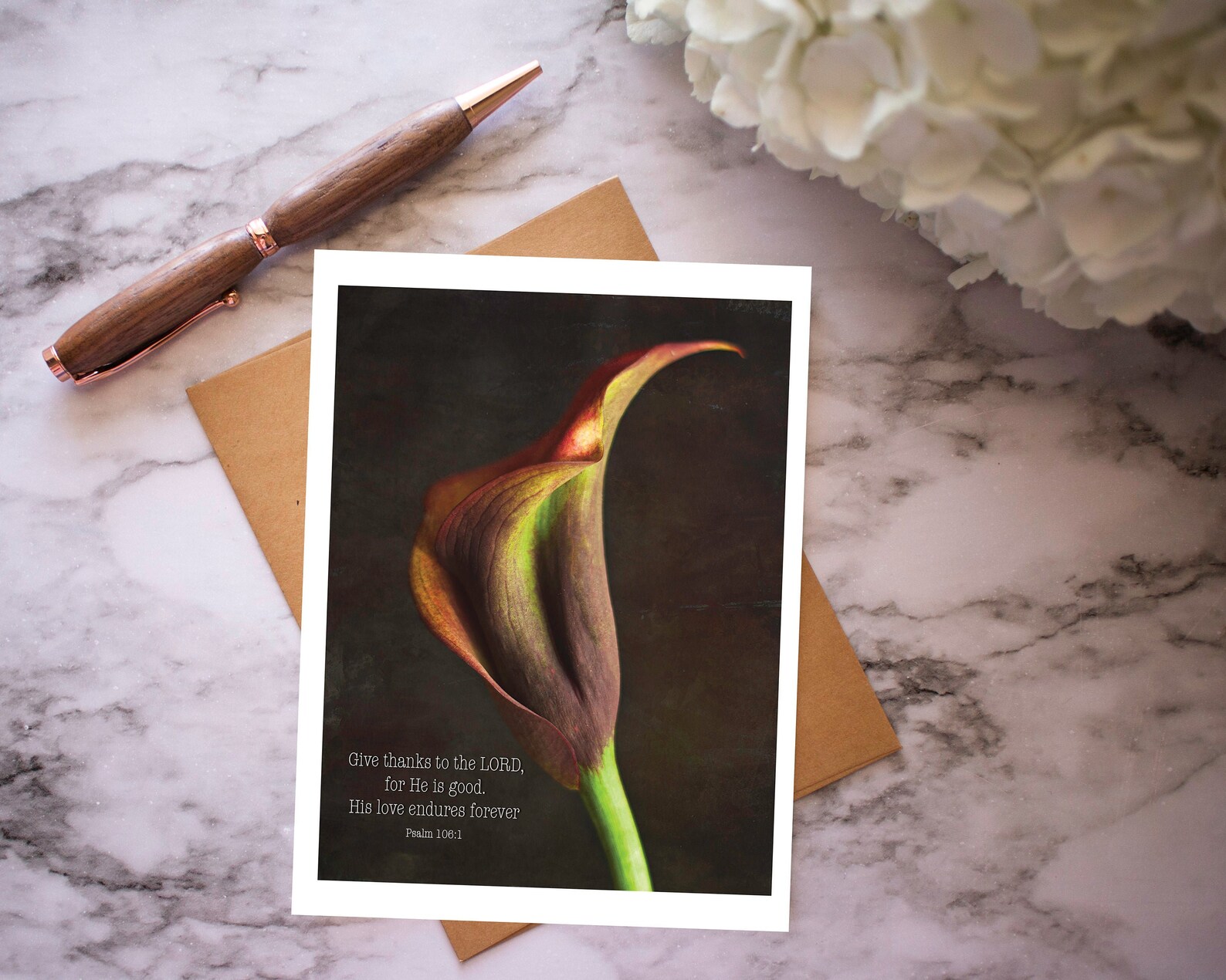 Floral Card Calla Lily Bible Verse Printable Card Printable Etsy