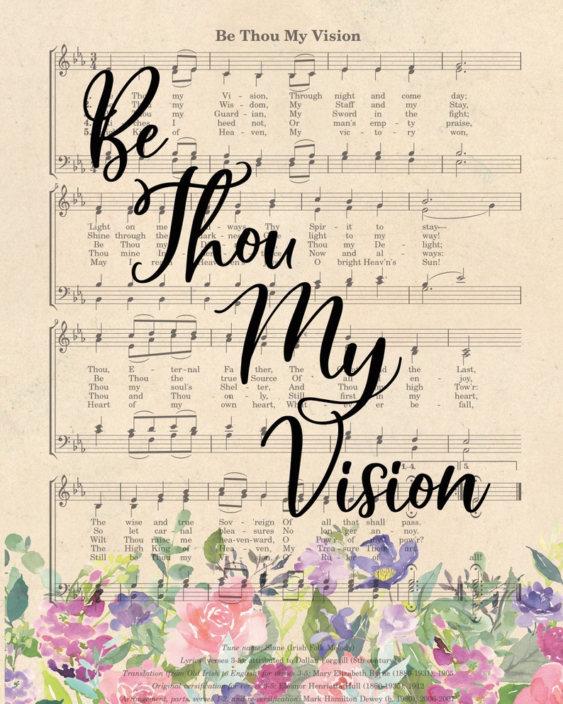 Be Thou My VisionHymnWatercolor Wall ArtInstant Etsy