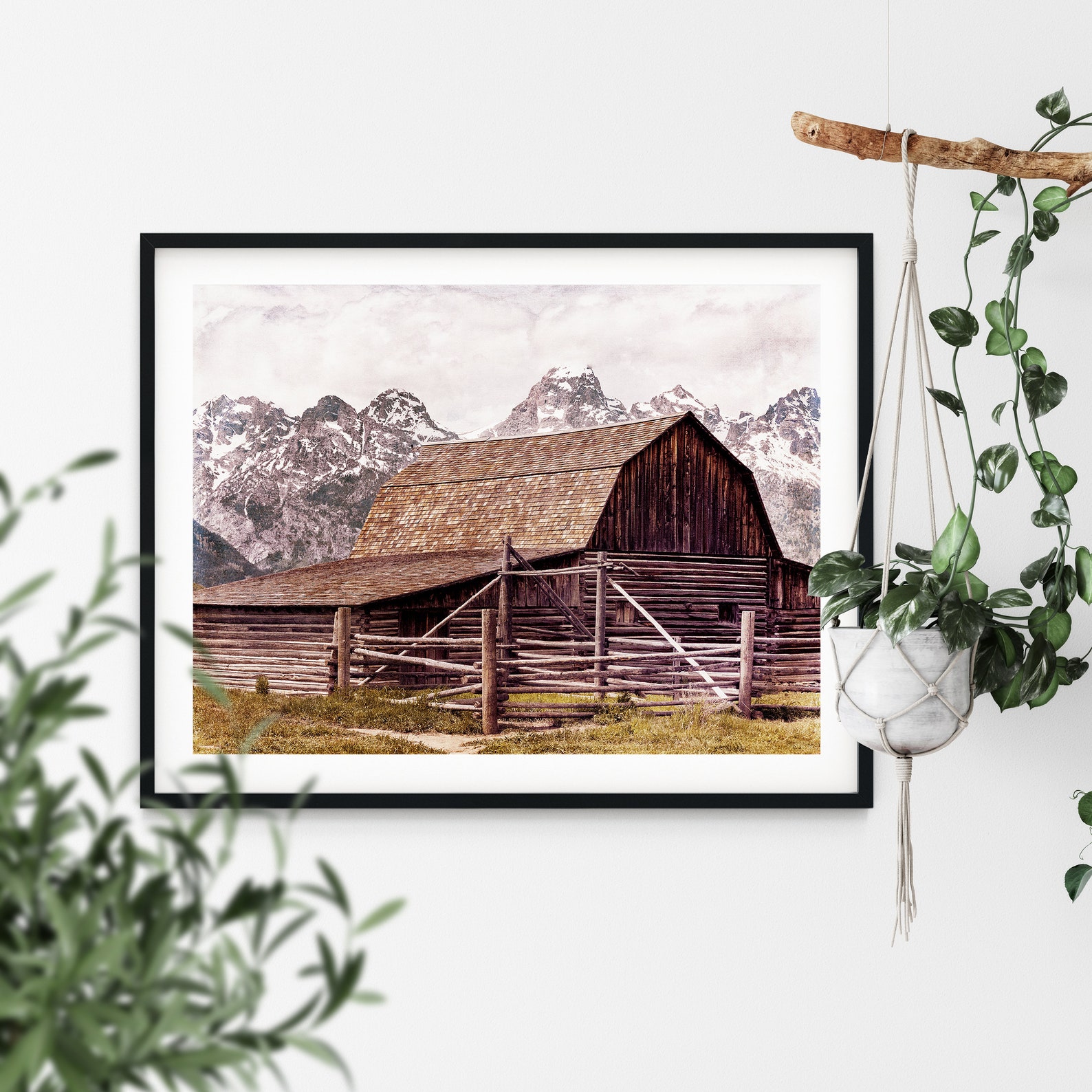 Rustic Barn Wall Art Printable Wall Art Landscape Etsy