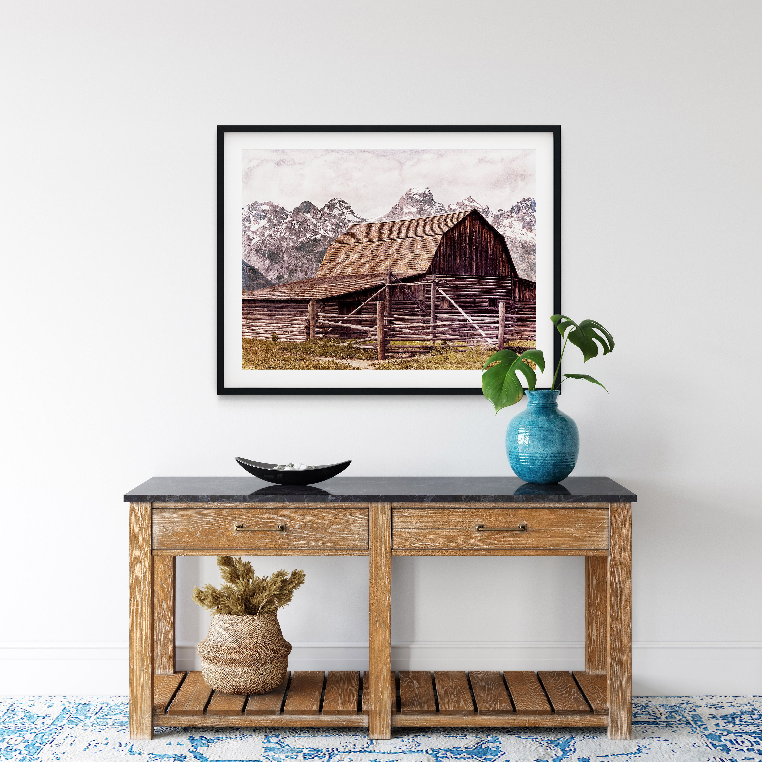 Rustic Barn Wall Art Printable Wall Art Landscape | Etsy