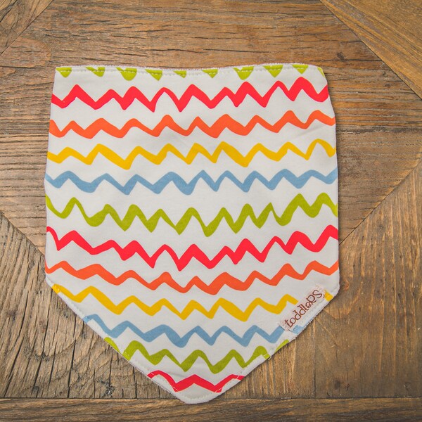 Bib bib bandana for newborn / newborn 100% organic cotton with colored stripes