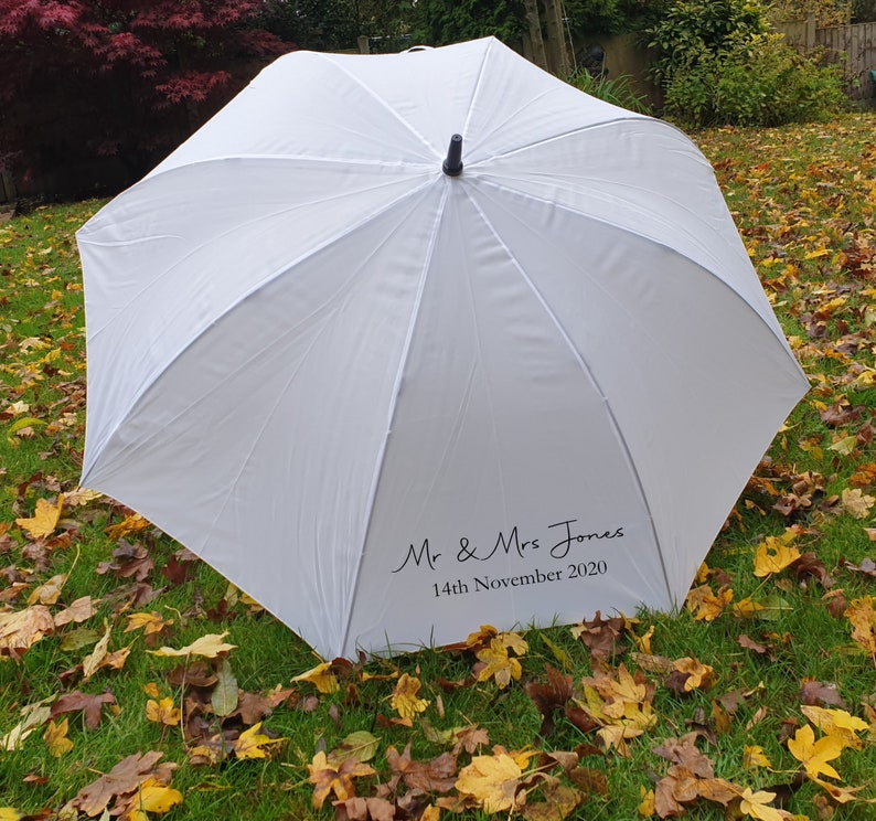 Personalised Wedding Umbrella Bride Umbrella Mr and Mrs Etsy UK