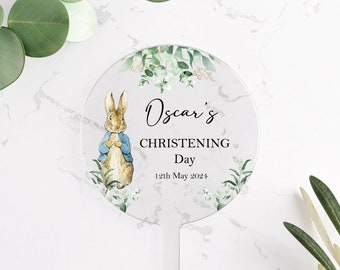 Christening cake topper, personalised christening acrylic cake topper, Christening Cake decoration