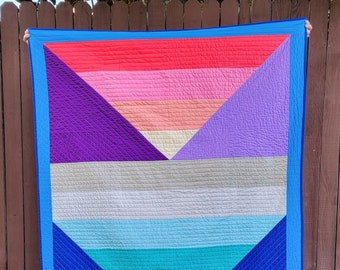 The Honeymoon Quilt Pattern PDF Download - Quilting for Beginners Modern Quilt Designs for Beach Blankets