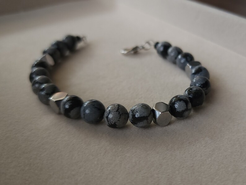 Punk Rock Bead Bracelet With Lobster Clasp Corporate Goth Fashion Jewelry Outfit Accessories Etsy