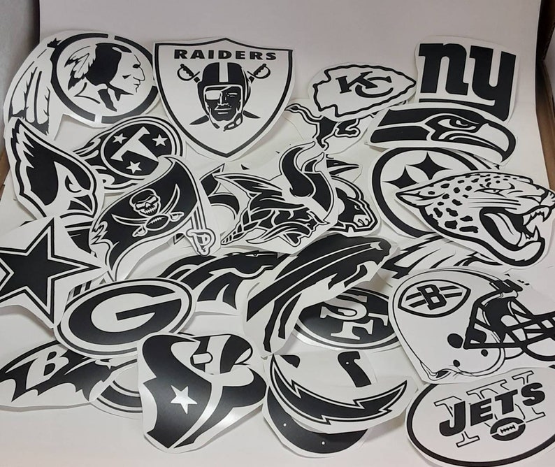 Individual NFL team Logo Silhouettes all 32 available for | Etsy