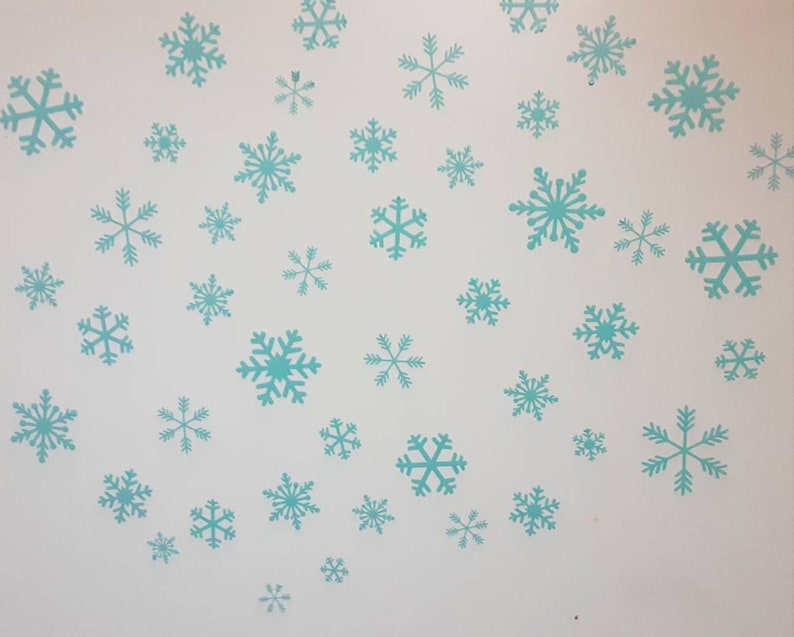 Snowflake Vinyl Wall Decor Frozen Elsa Snowflake Wall Decals Etsy