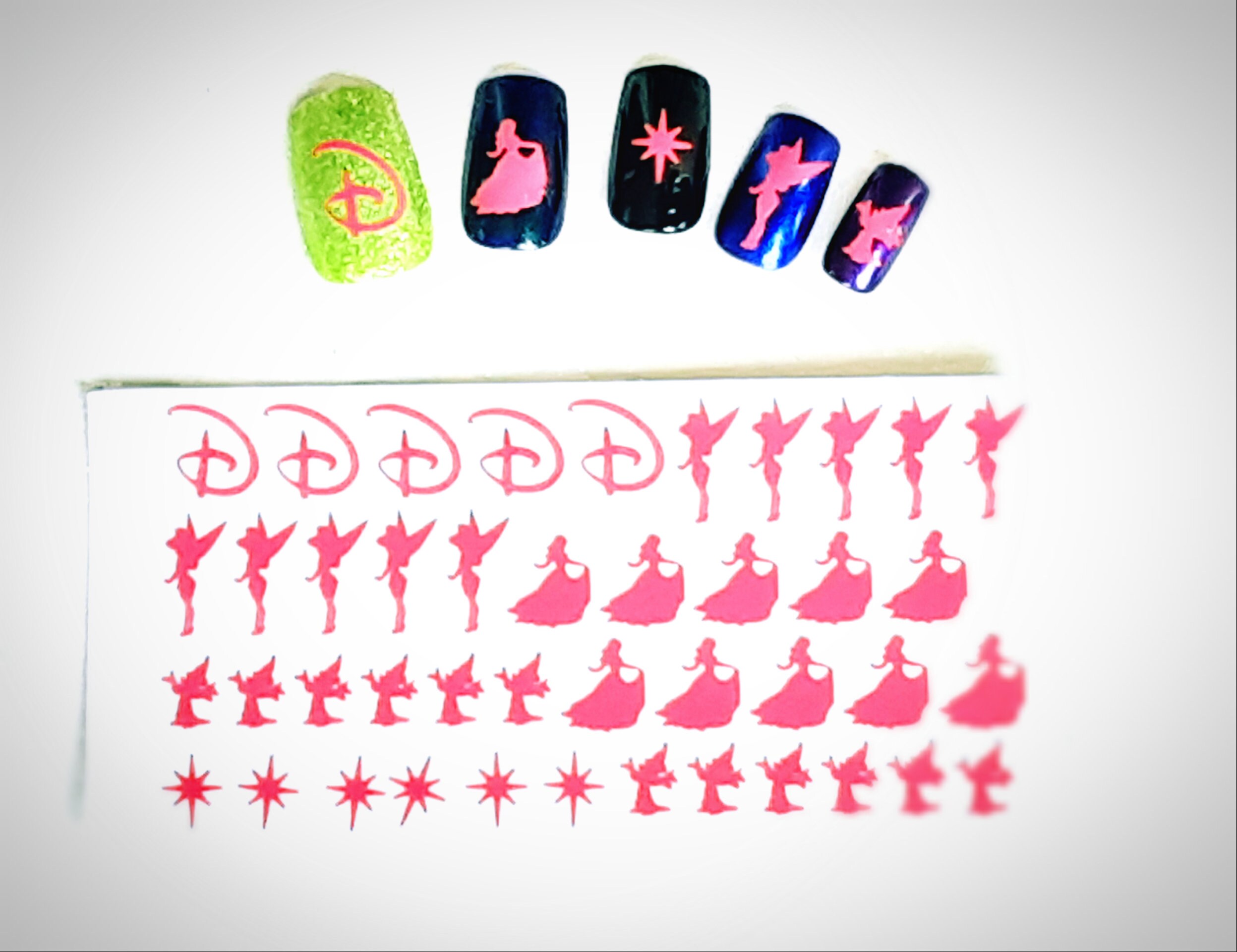 Disney Theme 43pc. Vinyl Nail Decals Etsy Canada