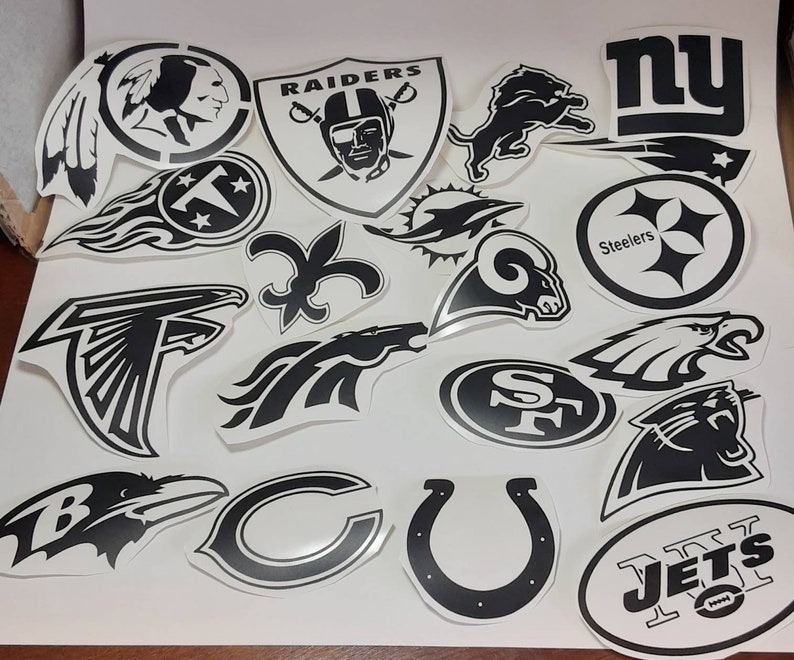 Individual NFL team Logo Silhouettes all 32 available for | Etsy