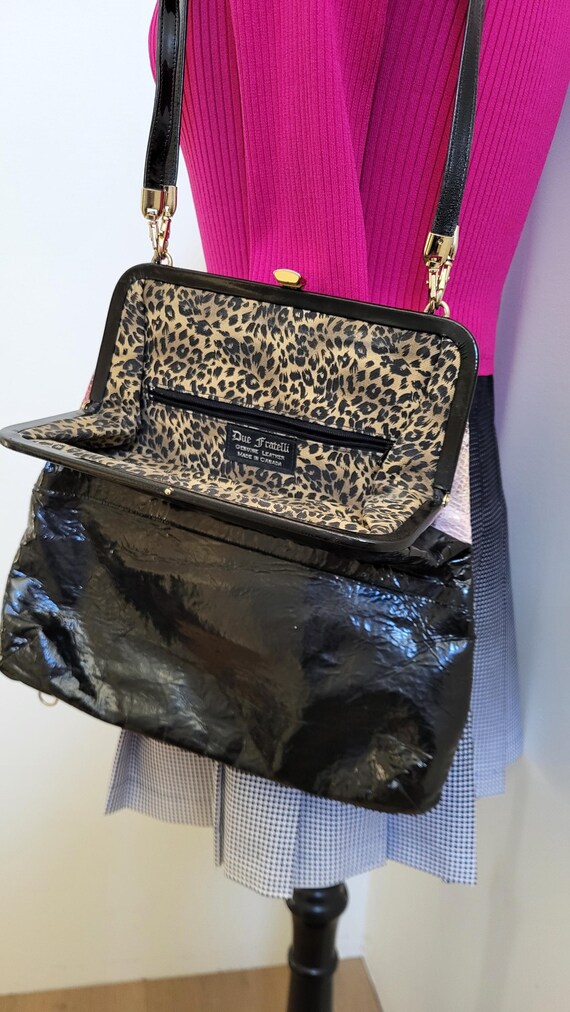 Rainbow Python Convertible Handbag in Patent Leat… - image 6