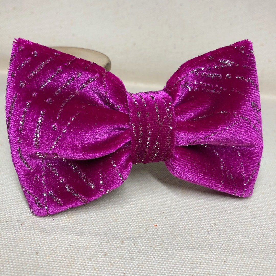 sparkly pink bow tie