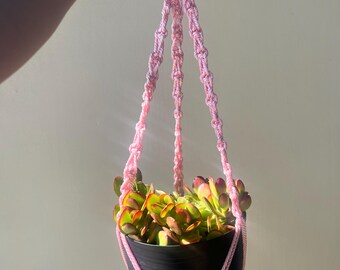 Macramé plantenhanger gemaakt van gerecycled klimtouw LICHTROZE