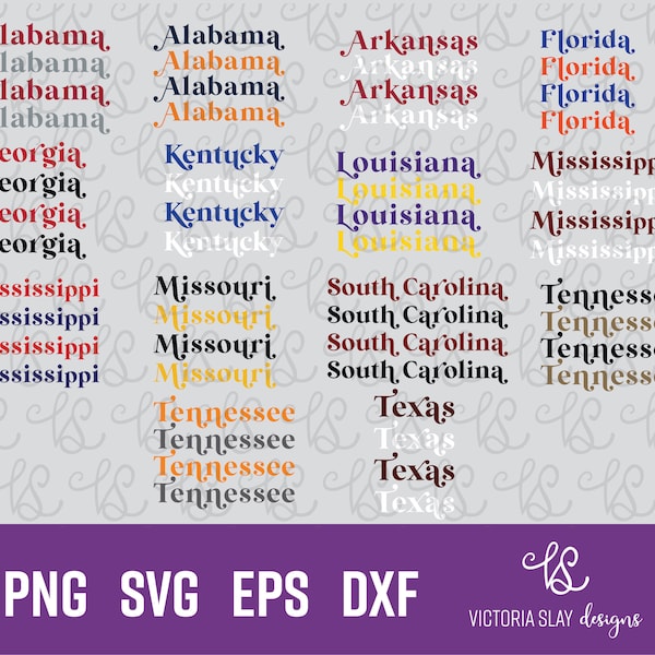 SEC States svg bundle, SEC svg, sec png, SEC Football svg, sec states png, sec football png, svg bundle, retro svg, cute svg, 70s svg