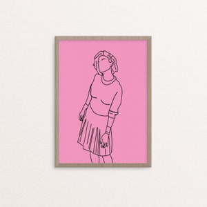 Twin Peaks, Audrey Horne, 8 x 10, Digital Art Print, Line Art, Digital Print, Twin Peaks Art Print