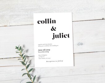 Digital Wedding Invitation 5x7
