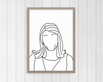 Meredith from the Office, Digital Download, The Office Print, The Office Art, The Office Art Print, Minimalist Art, Home Art, Wall Art