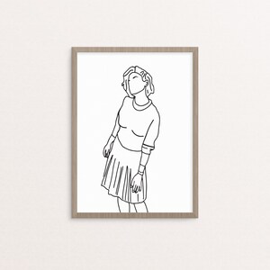Twin Peaks, Audrey Horne, 8 x 10, Digital Art Print, Line Art, Digital Print, Twin Peaks Art Print