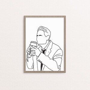 Twin Peaks, Dougie Jones, 8 x 10 Digital Art Print, Line Art Print, Digital Print, Twin Peaks Art Print