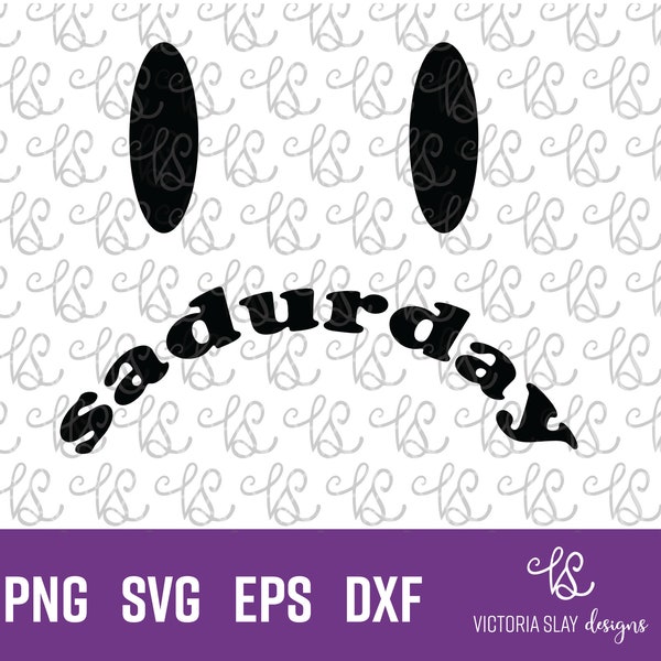 Sadurday SVG, Emo svg, Sad svg, Sad face svg, Egirl SVG, y2k svg design, Sadurday png, Sadurday clip art, Emo png, Emo clip art