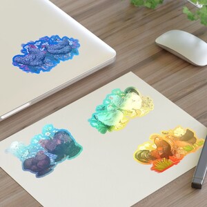 Holographic Sticker Sheet, Vinyl Chicken Decals, School Supplies