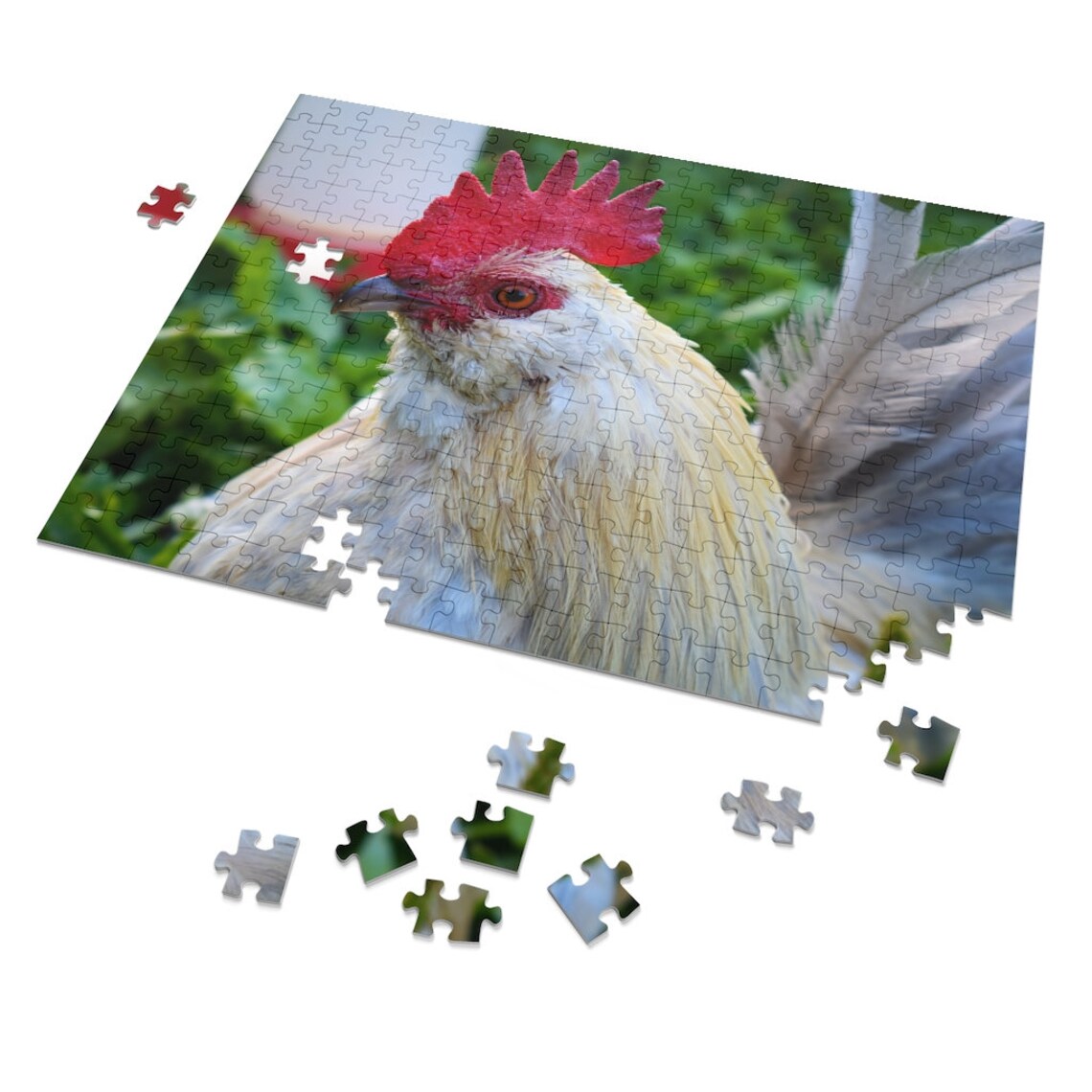 Rooster Photo Puzzle Animal Puzzle Indoor Activities Etsy