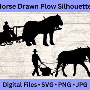 Bauer Silhouette SVG, Zugpferd, Maultier, Landwirtschaft, Bauernhof Clipart, Bauernhausdekor