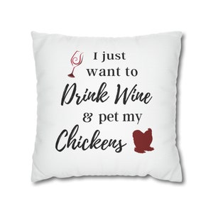 Chicken Lovers Pillow Cover, Modern Farmhouse Decor, Rooster Pillow, Cute Pet Gifts