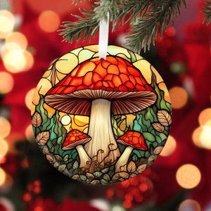 Mushroom Christmas Ornament, Mushroom Ornament Christmas, Christmas Tree Decorations, Cottagecore Christmas Ornament Gift, Mushroom Decor