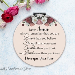 Personalized Mirror For Daughter, Daughter's Birthday Gift From Mom, Mom And Daughter Keepsake, Mirror To My Daughter, Mirrored Compact