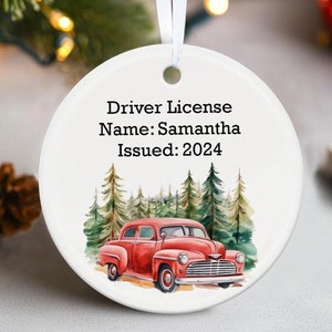 Custom New Driver&#39;s Name Ornament, Personalized Driver&#39;s License Christmas Ornament, New License 2024 Gift Keepsake, New Driver Ornament