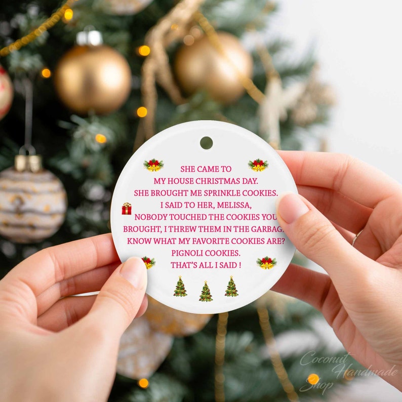 She Brought Me Sprinkle Cookies, Ugly Christmas Ornament, RHONJ