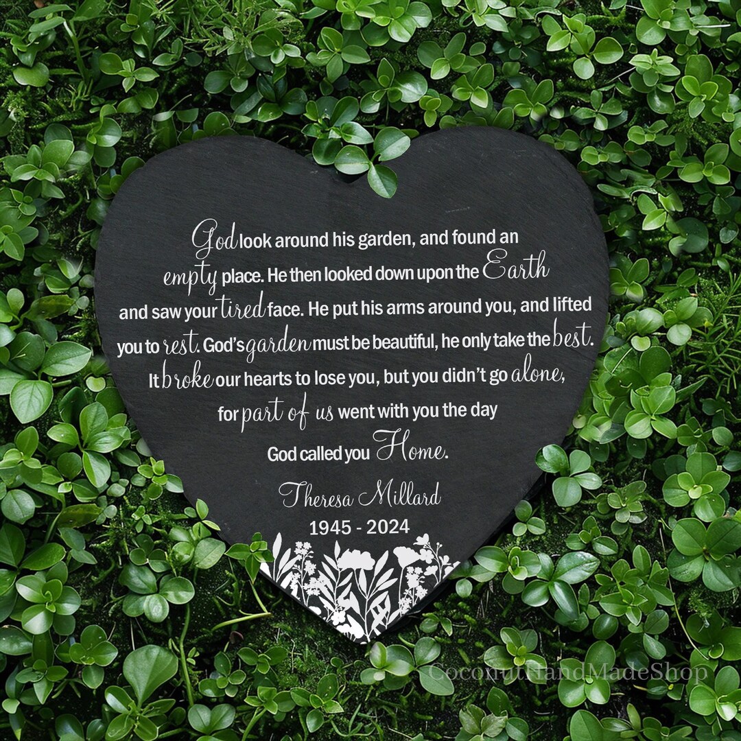 Personalized Photo Name Memorial Slate And Hook, Jamaica