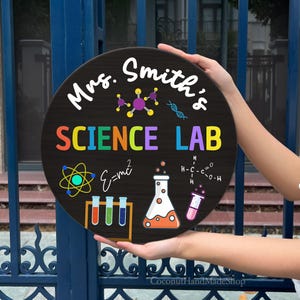 Science Lab Door Sign, Personalized Science Teacher, Chemistry Teacher ...